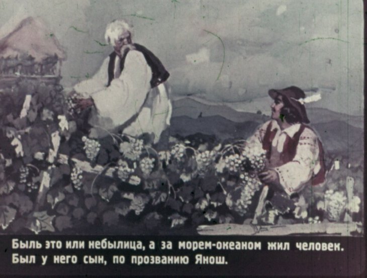 Кадр 1 диафильма «Селике, Янош и его друзья»
