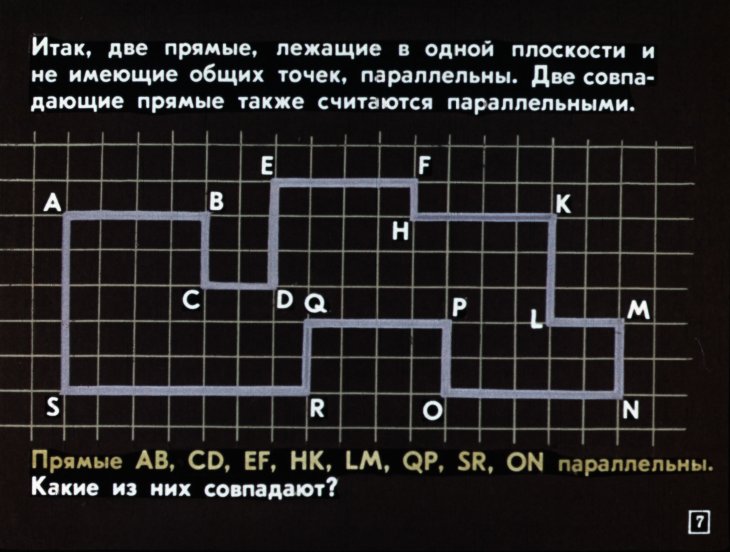 Кадр 7 диафильма «Параллельные прямые и конгруэнтность фигур»