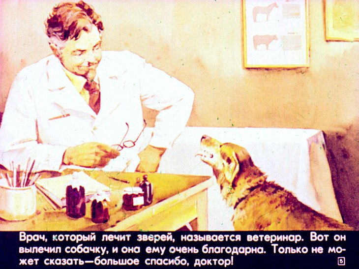 Кадр 5 диафильма «Звериная больница»