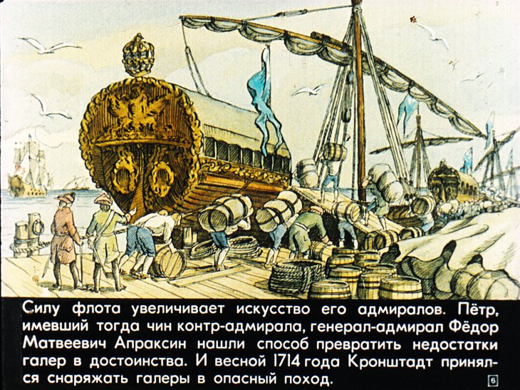 Кадр 6 диафильма «Сражение при Гангуте»