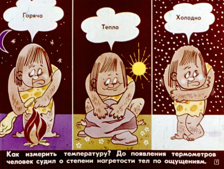 Кадр 7 диафильма «Измерение температуры»