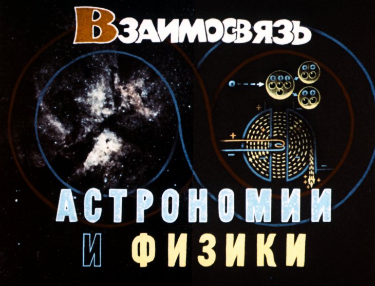 Кадр 1 диафильма «Взаимосвязь астрономии и физики»