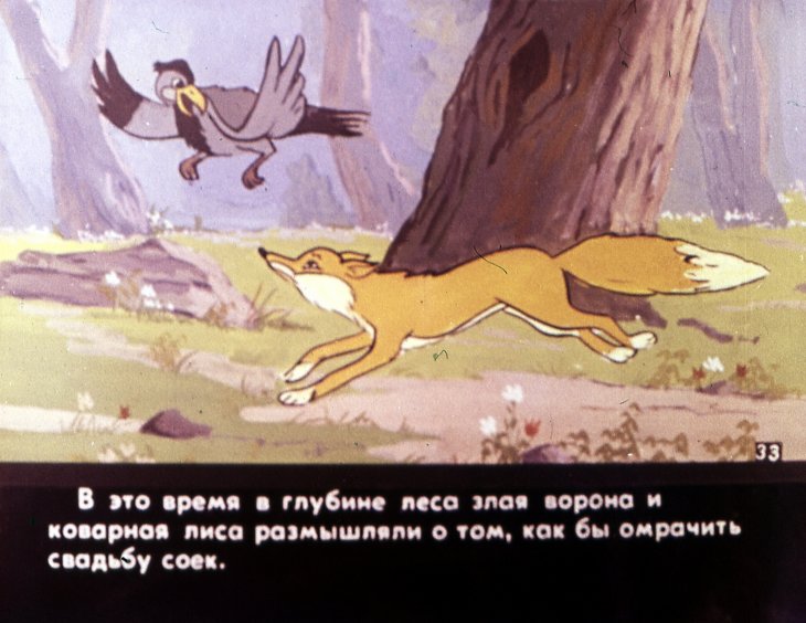 Кадр 7 диафильма «Свадьба соек. Часть 2»