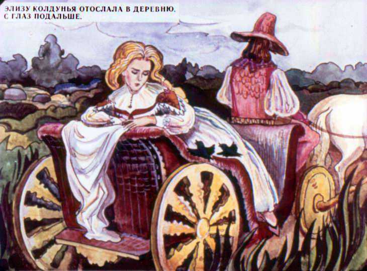 Кадр 6 диафильма «Дикие лебеди»
