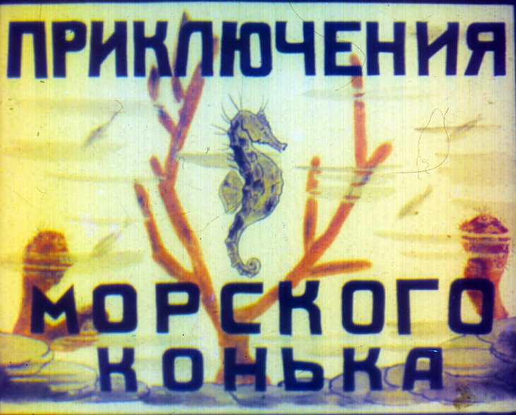 Кадр 1 диафильма «Приключения морского конька»