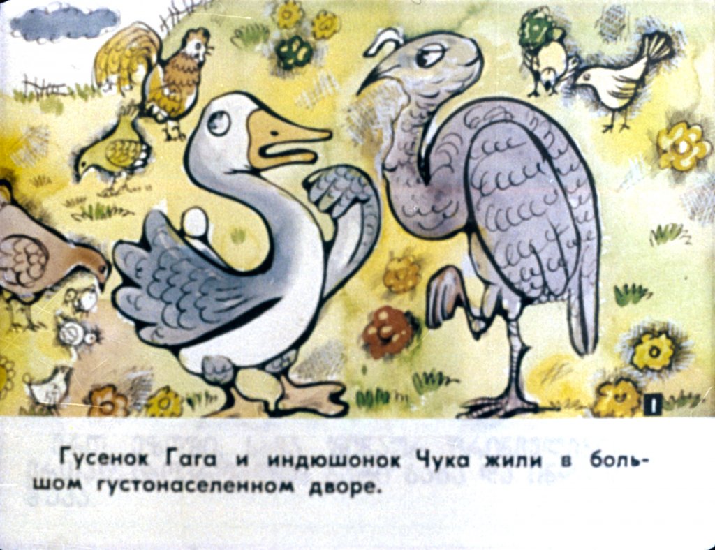 Кадр 2 диафильма «Гусенок Гага. Часть 1»