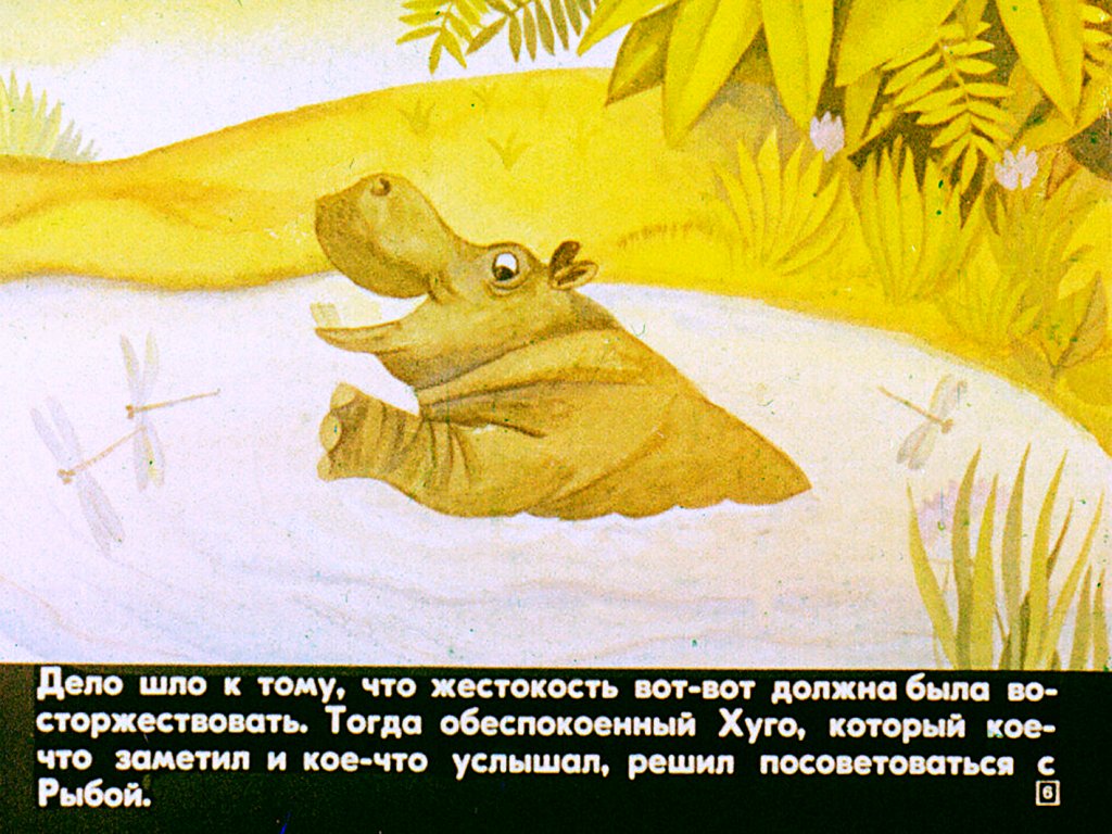 Кадр 6 диафильма «Кибоко Хуго - бегемот»