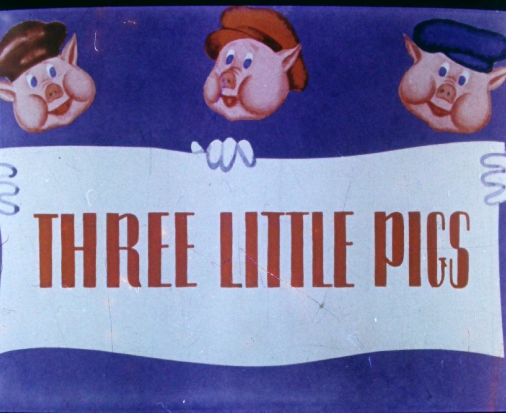 Кадр 1 диафильма «Three little pigs»