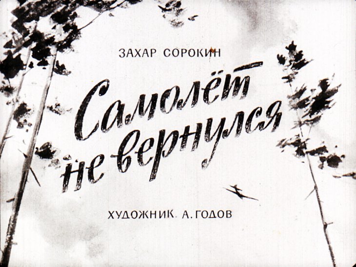 Кадр 1 диафильма «Самолет не вернулся»