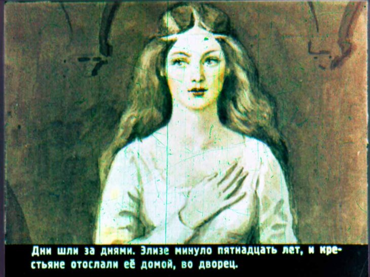 Кадр 5 диафильма «Дикие лебеди»
