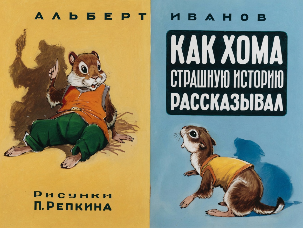 Кадр 1 диафильма «Как Хома страшную историю рассказывал»