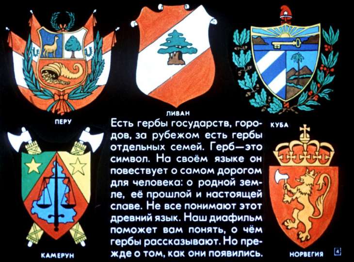 Кадр 4 диафильма «О чем рассказывают гербы»