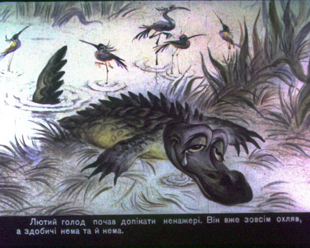 Кадр 6 диафильма «Крокодиловые слезы»