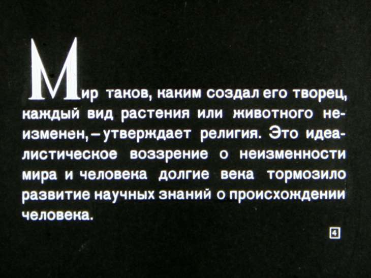 Кадр 4 диафильма «Происхождение человека»