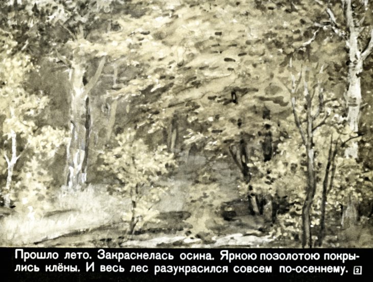 Кадр 2 диафильма «Кто как к зиме готовится»