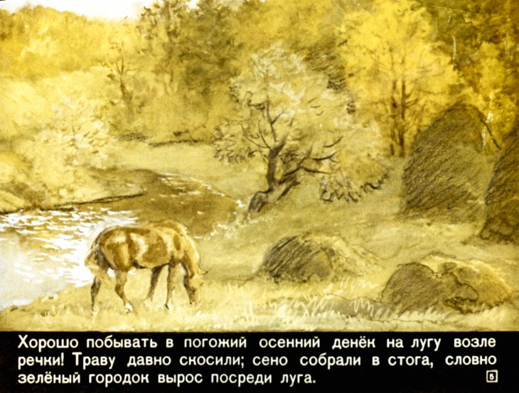 Кадр 5 диафильма «Кто как к зиме готовится»