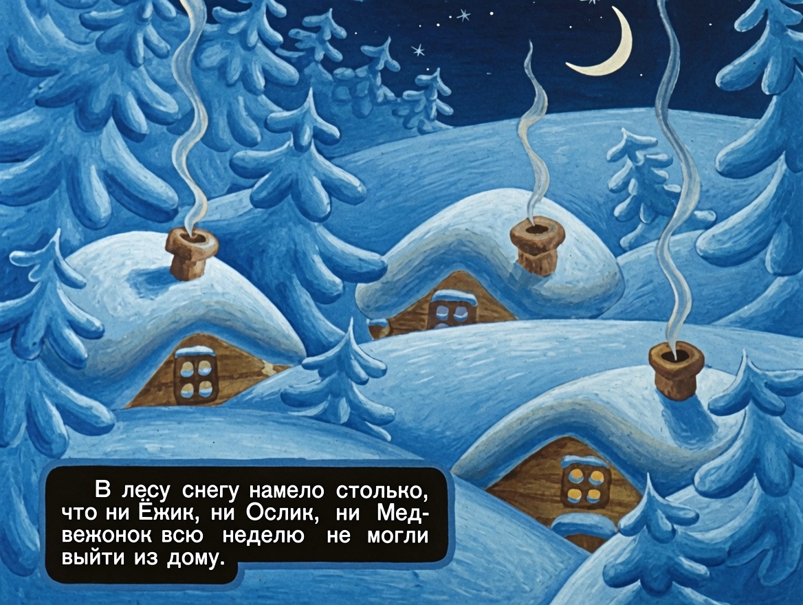 Кадр 3 диафильма «Ёжик-елка»