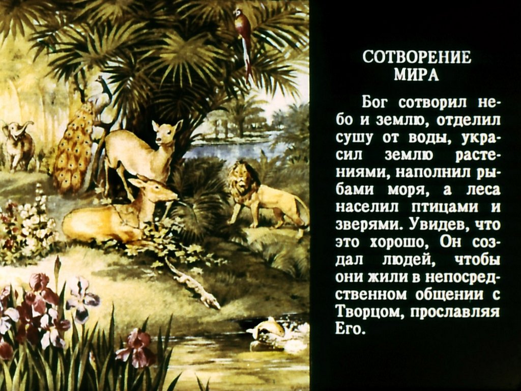 Кадр 4 диафильма «Священная история. Часть 1»