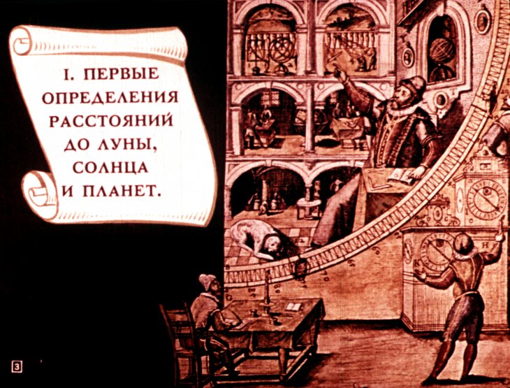 Кадр 3 диафильма «Определение расстояний до небесных тел»
