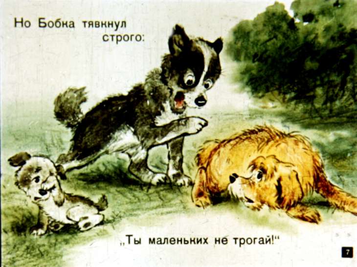 Кадр 7 диафильма «Трусливый задира»