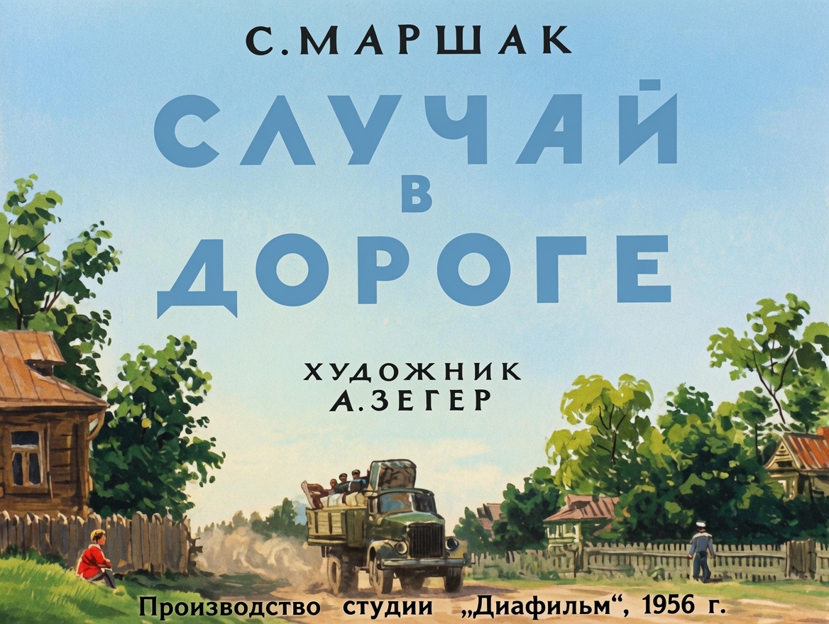 Кадр 1 диафильма «Случай в дороге»