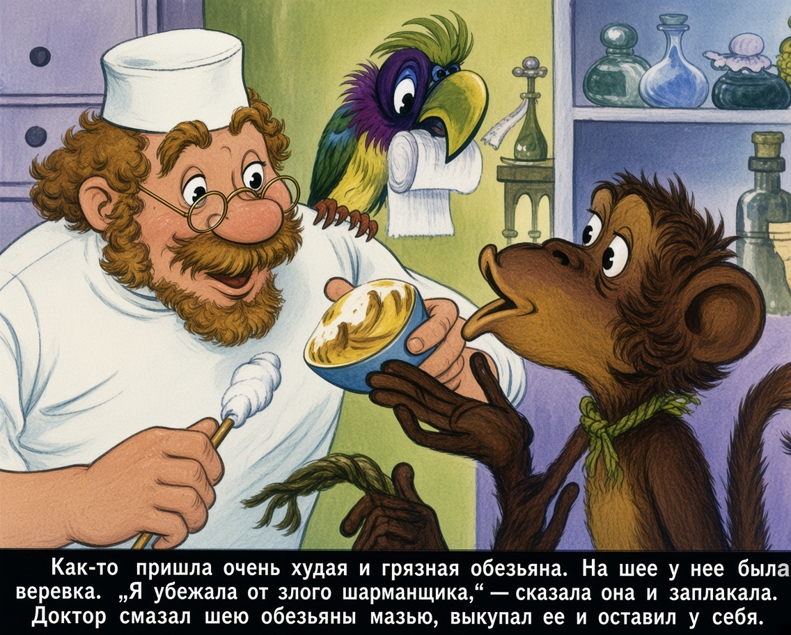Кадр 3 диафильма «Айболит»