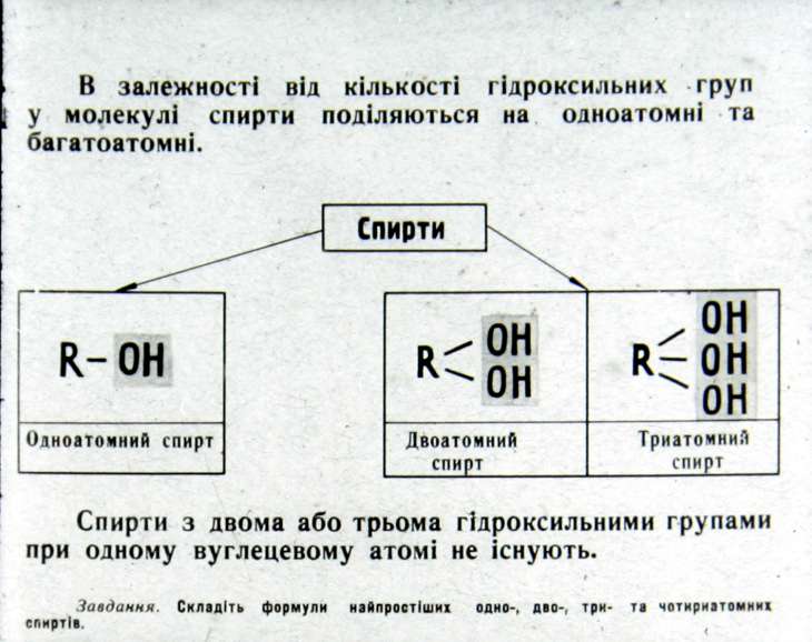 Кадр 3 диафильма «Спирты и фенолы»