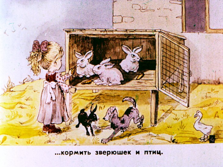 Кадр 5 диафильма «Маро и ласточка»