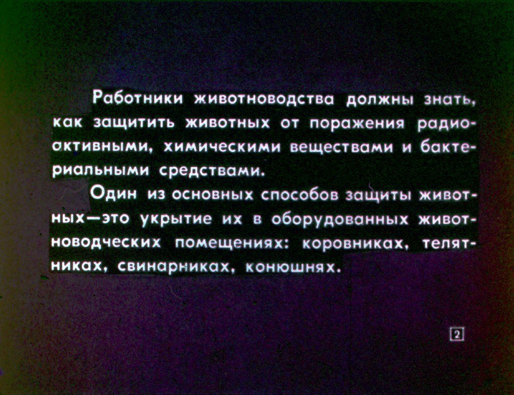Кадр 2 диафильма «Спасая животных»