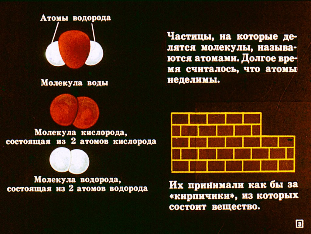 Кадр 3 диафильма «Атом и его строение»