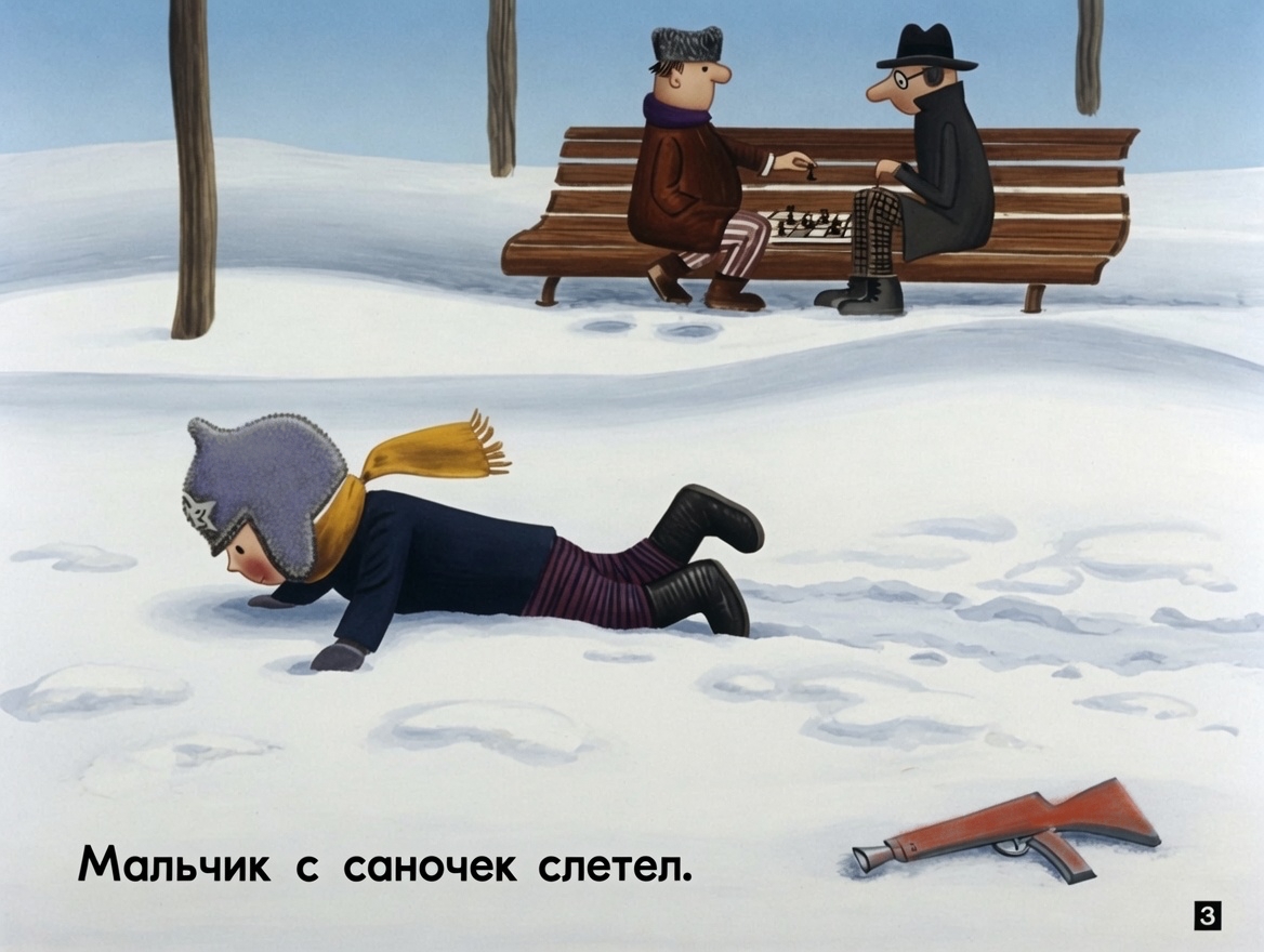 Кадр 3 диафильма «Рассеянная няня»