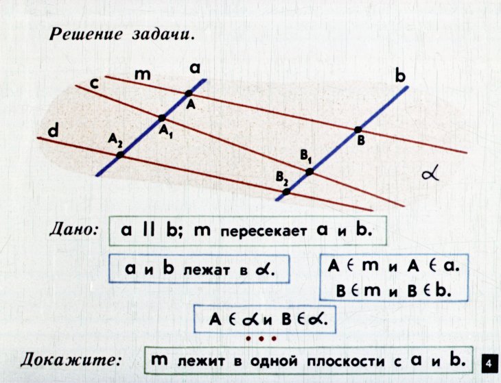 Кадр 4 диафильма «Параллельные прямые и плоскости»