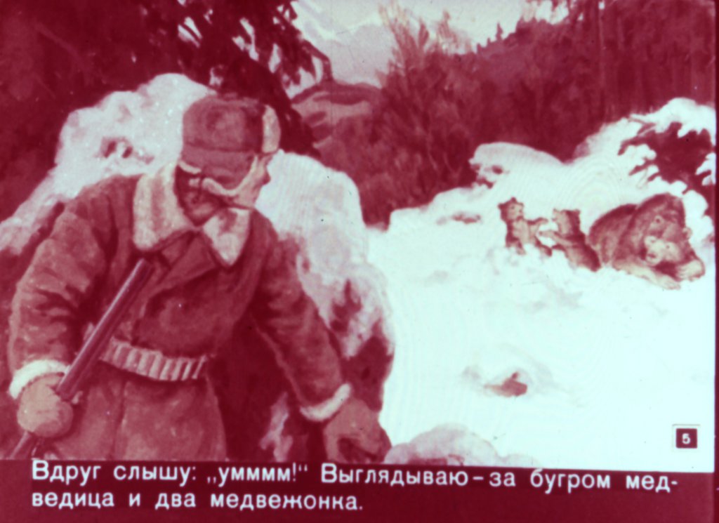 Кадр 5 диафильма «Медвежья горка»