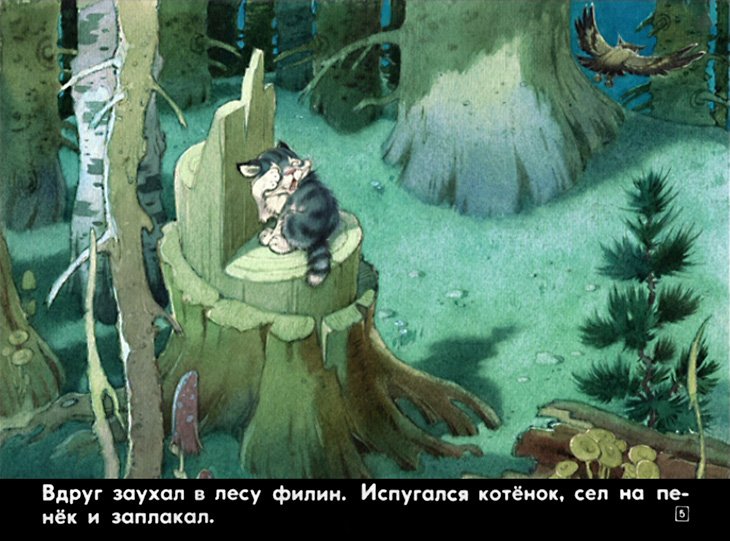 Кадр 5 диафильма «Упрямый котенок»