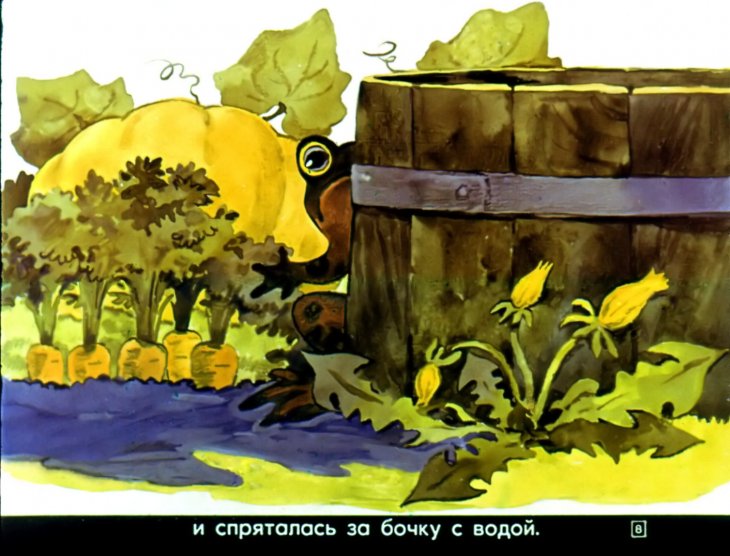 Кадр 7 диафильма «Сказка про необыкновенную лягушку»
