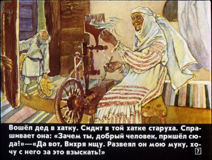 Кадр 7 диафильма «Вихревы подарки»