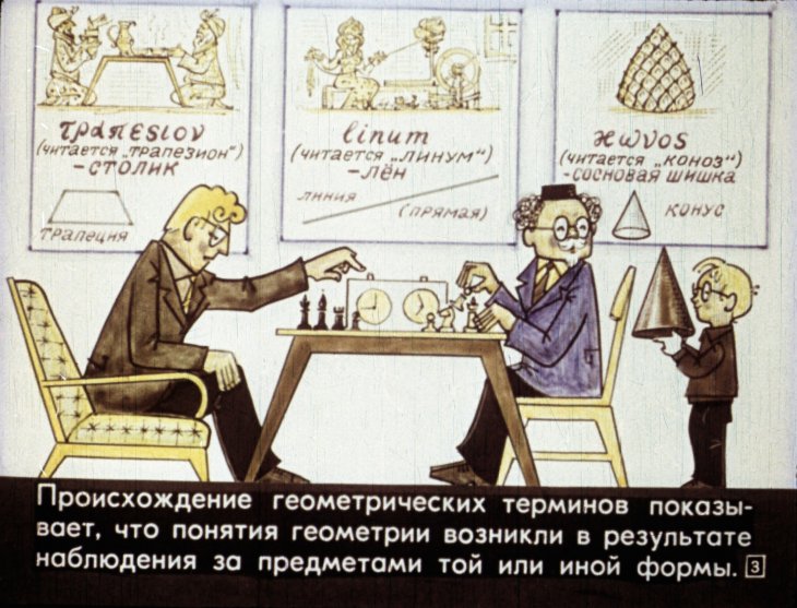Кадр 3 диафильма «Логическое строение геометрии»