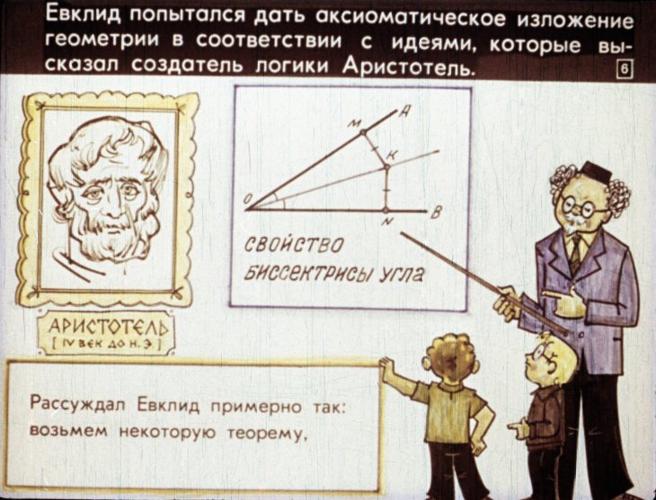 Кадр 6 диафильма «Логическое строение геометрии»