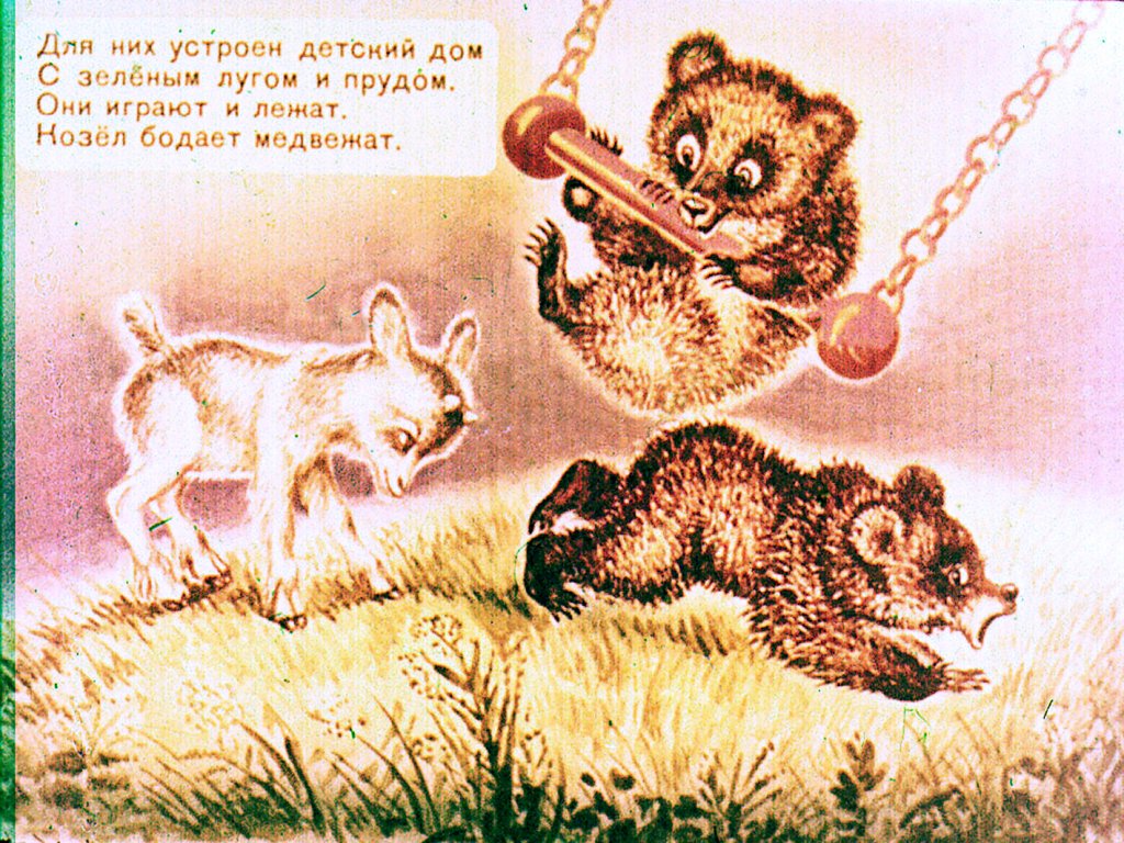 Кадр 3 диафильма «Детки в клетке»