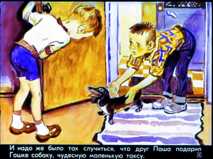 Кадр 4 диафильма «Гошка и Пират»