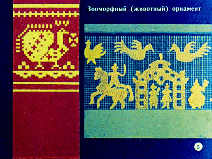 Кадр 6 диафильма «Русская народная вышивка. Часть 1»