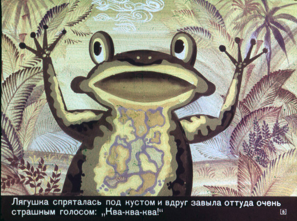 Кадр 5 диафильма «Почему у кролика дрожит нос»