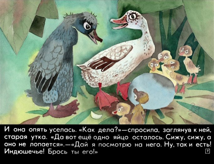 Кадр 7 диафильма «Гадкий утенок»
