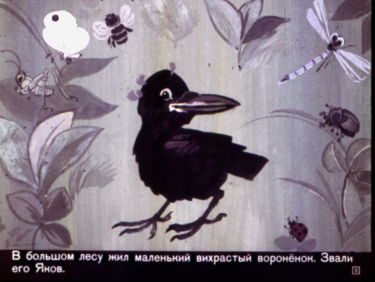 Кадр 2 диафильма «Вороненок Яков»