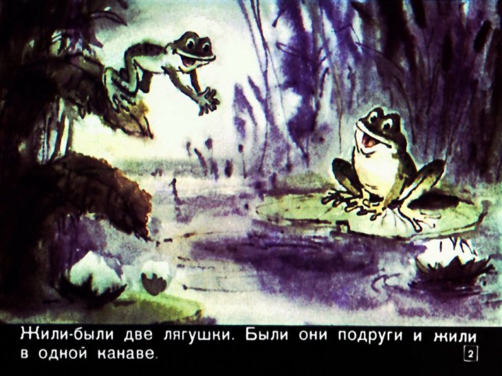 Кадр 2 диафильма «Две лягушки»