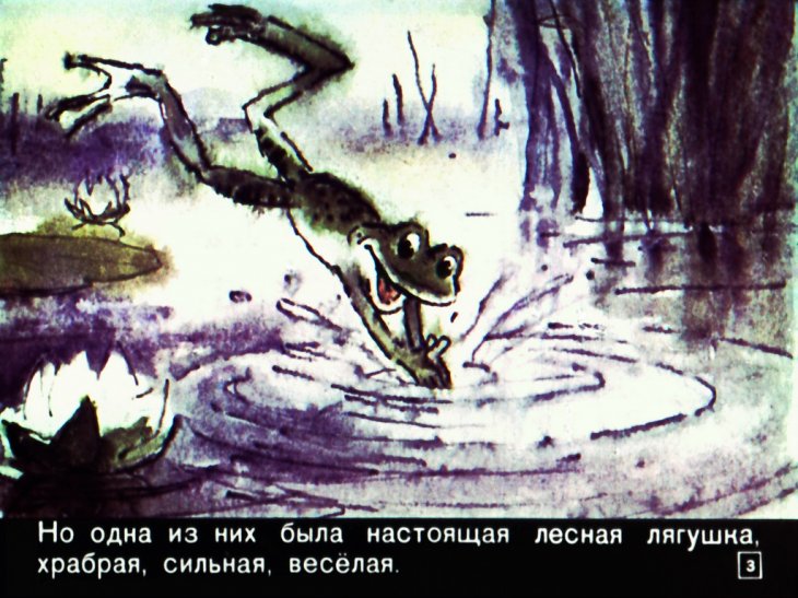 Кадр 3 диафильма «Две лягушки»