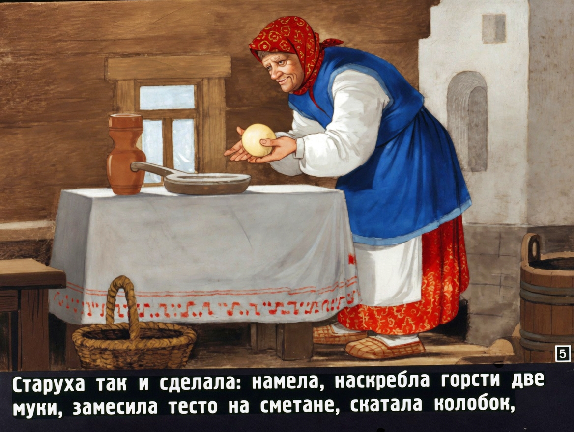 Кадр 4 диафильма «Колобок»