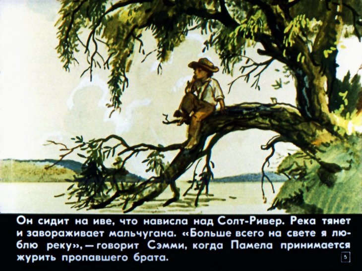 Кадр 5 диафильма «Мальчик с великой Миссисипи»