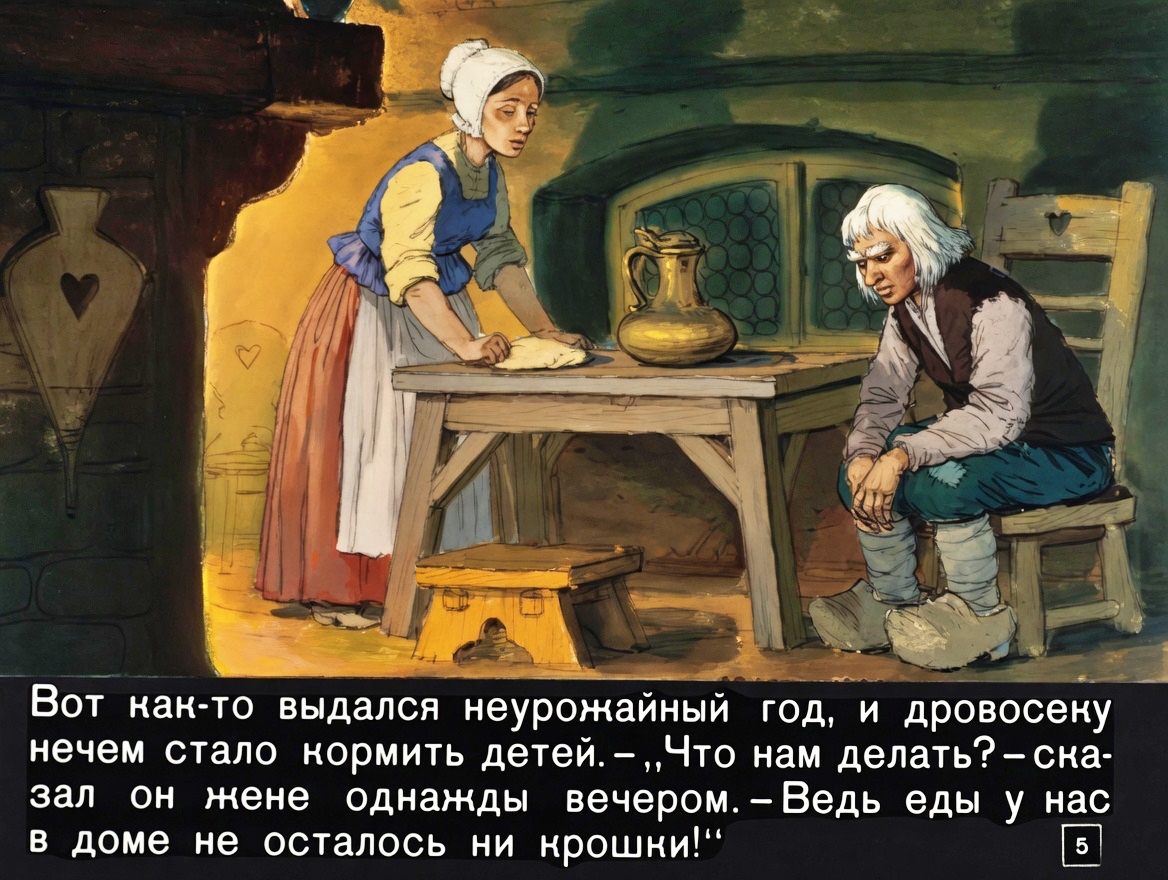 Кадр 5 диафильма «Мальчик с пальчик»
