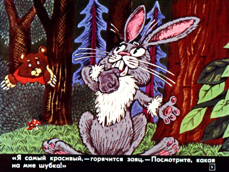Кадр 5 диафильма «Кто самый красивый?»